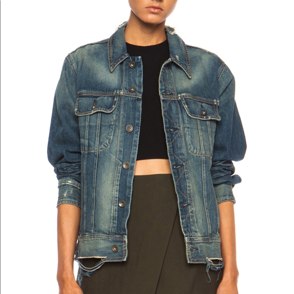 RAG & BONE MONTEREY DENIM BOYFRIEND JACKET SML
